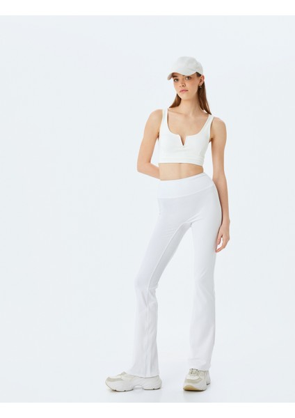 V Yaka Kolsuz Slim Fit Sporcu Sütyeni