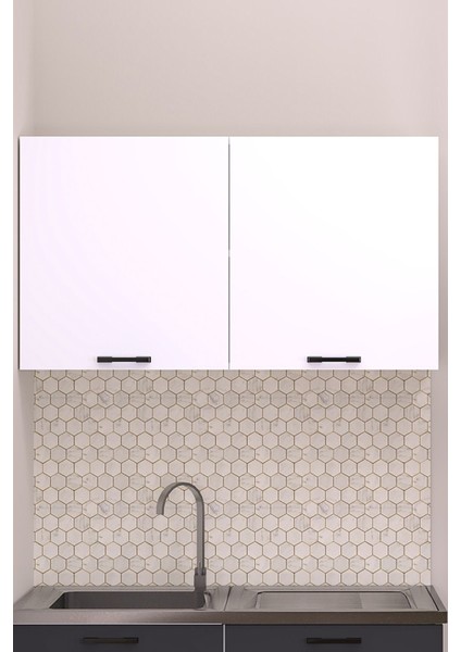 100 cm Emily Mutfak Üst Modül Antrasit