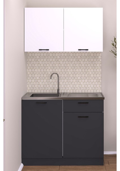 100 cm Emily Mutfak Üst Modül Antrasit fırsatları