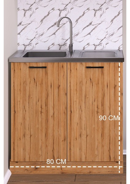 80 cm Detroit Helena Mutfak Evyeli Alt Modül ,mini Hazır Mutfak Dolabı Alt Modülü modelleri