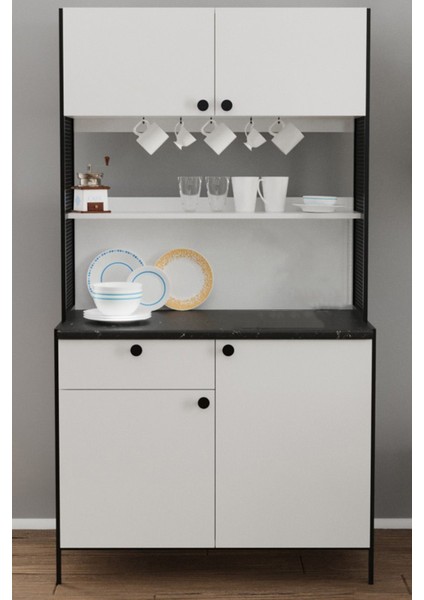 110 cm Maya Kahve Köşesi,kiler Dolabı,mini Hazır Mutfak Dolabı(Tezgah Dahil) modelleri