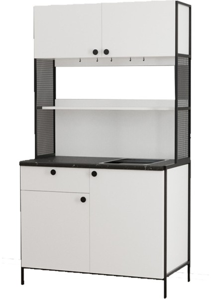 110 cm Maya Kahve Köşesi,kiler Dolabı,mini Hazır Mutfak Dolabı(Tezgah Dahil) indirimleri