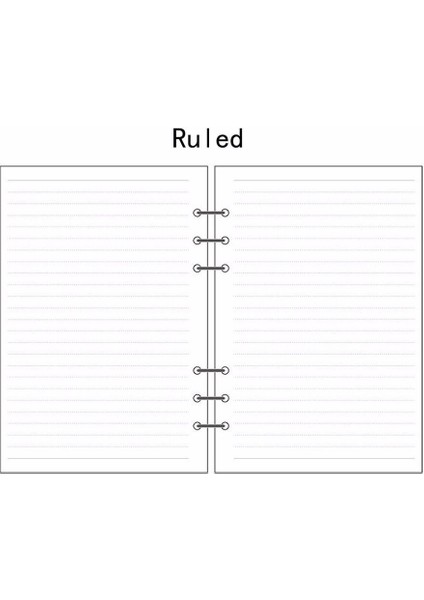 Kurallı Stil A6 A5A6A7 Boyutlu Planlayıcı Günlük Takvim Yedek Dolgu Defteri Program Organizatör Plan Kağıdı (Yurt Dışından)