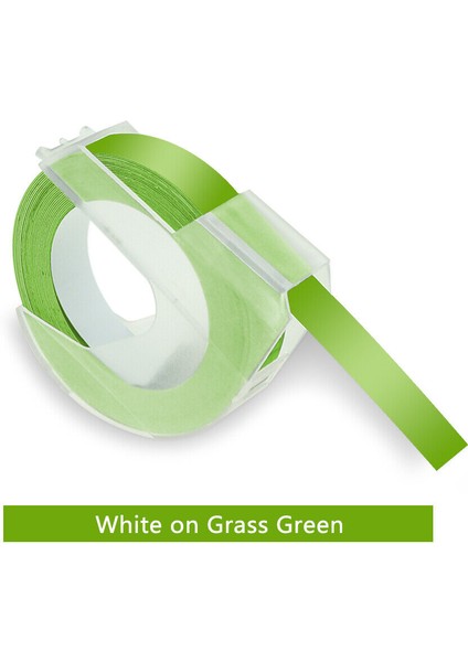 Çimenlerin Üzerinde Beyaz Yeşil Uyumlu Dymo 3D Plastik Kabartma Etiket Şeridi Xpress Etiket Makinesi (Yurt Dışından)