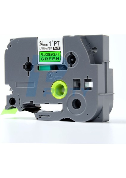 Uyumlu Brother TZE-D51 TZ-D51 Siyah Floresan Yeşil Etiket Şeridi 24MM*5M (Yurt Dışından) modelleri