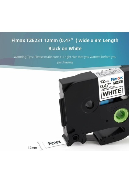 5pk TZ-231 TZE-231 PT-D210 Uyumlu Etiket Yazıcı Bandı Brother P-Touch Için (Yurt Dışından) modelleri