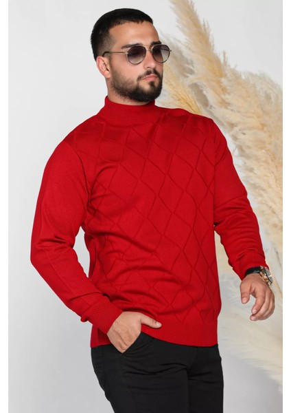 Erkek Desenli Triko Kazak