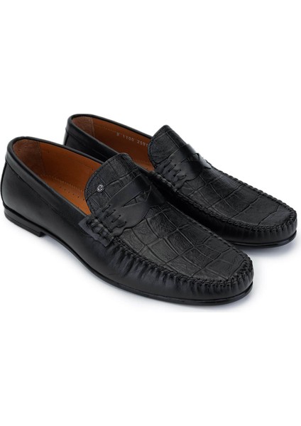 Erkek Siyah Kroko Loafer Ayakkabı 478 B1100 Erk Ayk SK24-25 Sıyah Kroko fiyatları