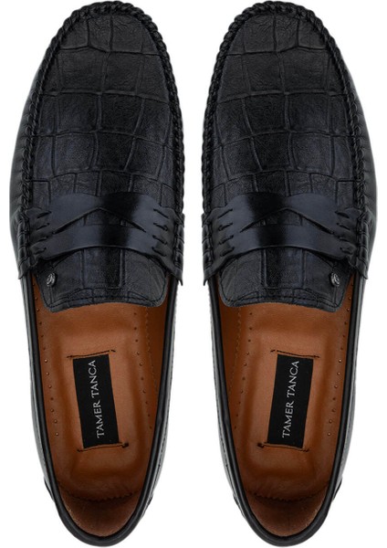 Erkek Siyah Kroko Loafer Ayakkabı 478 B1100 Erk Ayk SK24-25 Sıyah Kroko indirimleri