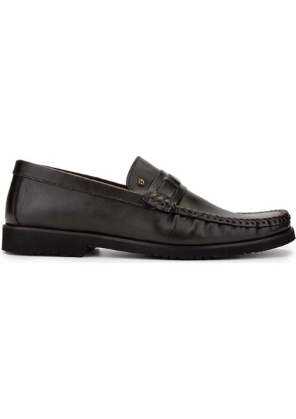 Erkek Deri Kahverengi Loafer Ayakkabı 478 B1302 Erk Ayk SK24-25 Kahve Dr