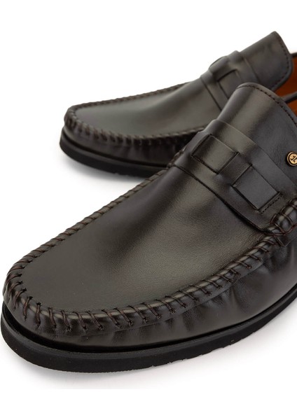 Erkek Deri Kahverengi Loafer Ayakkabı 478 B1302 Erk Ayk SK24-25 Kahve Dr modelleri