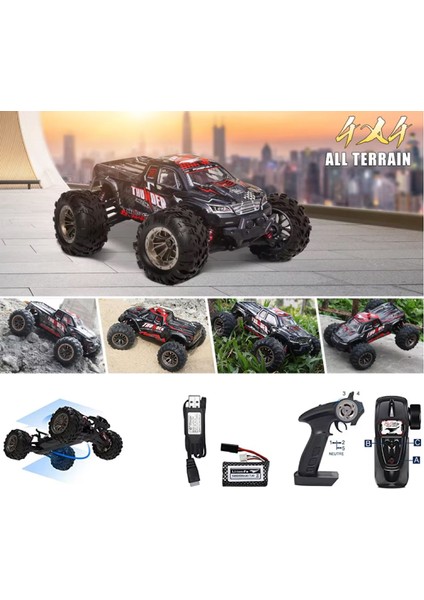 Racerx Q901 1:16 Şarjlı Kumandalı Araba 52KM Yüksek Hızlı 4x4 Rtr 2.4ghz Pro