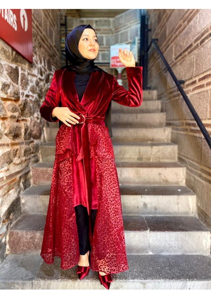 Kadife Detaylı Kap