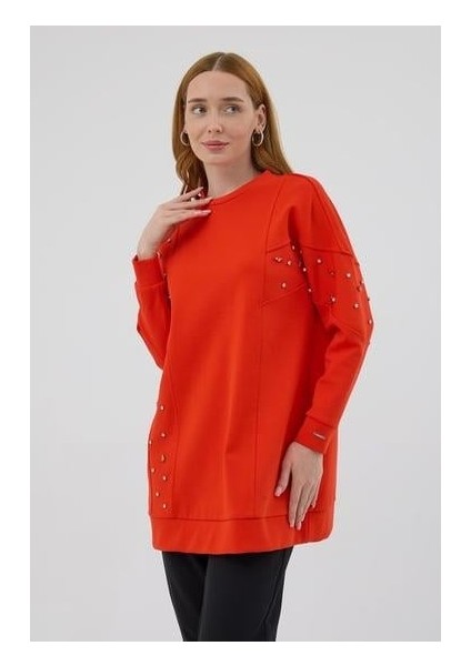 Asimetrik Kuplu Taşlı Tunik