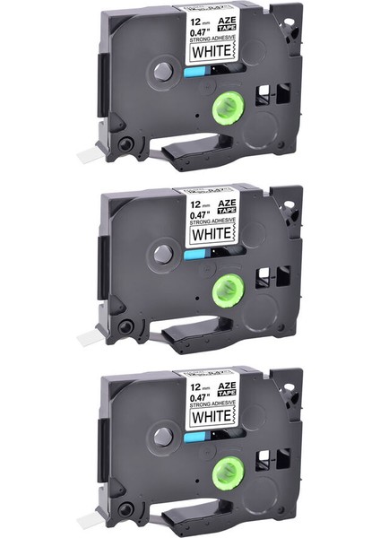 PT1400 PT1500PC PT1600 Stil 3pk Kardeş P-Touch Için Uyumlu Beyaz Etiket Şeridi Tz Tze S (Yurt Dışından)