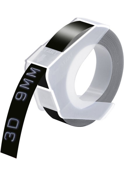 Siyah Üzerine Beyaz Dymo Kabartma Etiket Makinesi Için Vintage D Kabartma Bantları (Yurt Dışından)