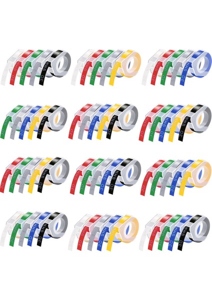 Siyah Üzerine Beyaz Dymo Kabartma Etiket Makinesi Için Vintage D Kabartma Bantları (Yurt Dışından) fiyatları