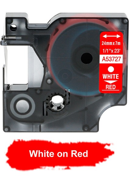 53727 Kırmızı Tarzda Beyaz 24MM Dymo D1 Etiket Makinesi ile Uyumlu Bant mm - Türkçe (Yurt Dışından)