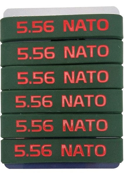 Yeşil-Kırmızı 6'lı Paket Aolamegs Nato Dergi Kapak Lastik Bantları - Magazin Kimlik Etiketleri - Açık Mavi (Yurt Dışından)
