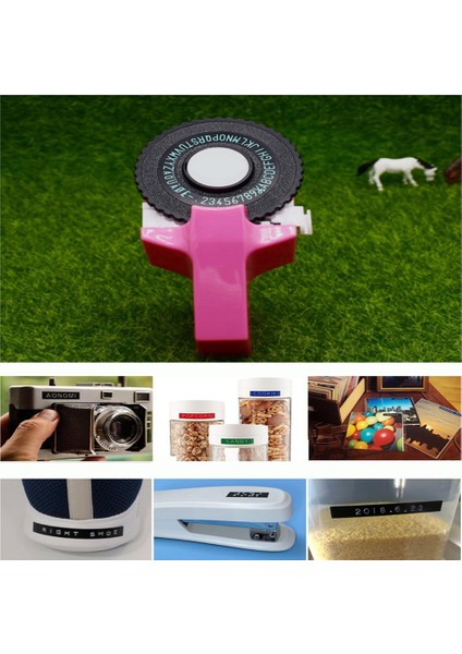 Pembe Ücretsiz 2 Bantlı Manuel 3D Kabartmalı Etiket Yapıcı Daktilo Yazıcı Dıy Makinesi (Yurt Dışından)