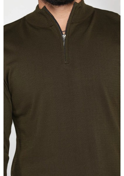 Erkek Ön Fermuar Detaylı Triko Kazak fiyatları