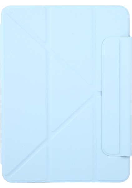 İpad Pro 13 2024 Mavi Için Y Şeklinde Deri Kılıf (Yurt Dışından)