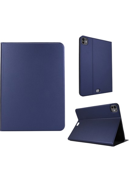 İpad Pro 13 2024 Için Akıllı Deri Kılıf Koyu Mavi (Yurt Dışından)