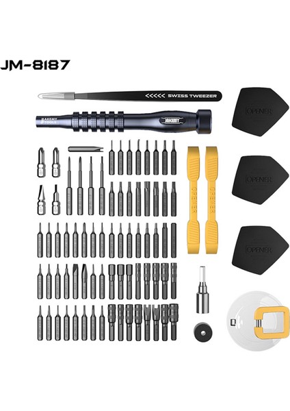 Jm-8187 83'Ü 1 Arada Manyetik Tornavida Seti Çok Renkli (Yurt Dışından)