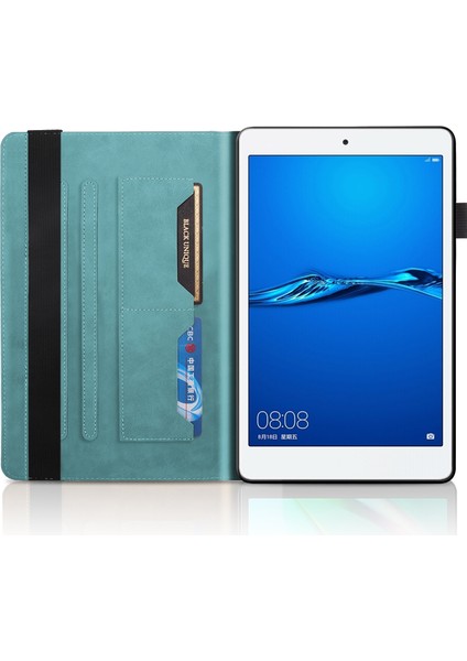 Huawei Mediapad M5 / C5 10.1 Inç Deri Kılıf Göl Mavisi Için (Yurt Dışından)