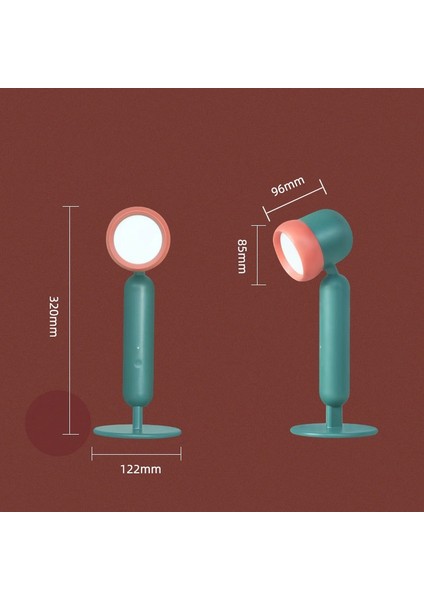 Okuma Ve Öğrenme Göz Koruması Masa Lambası Kırmızı (Yurt Dışından)