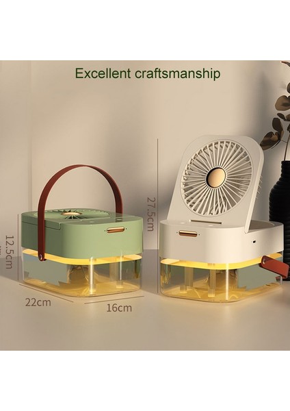 Çift Sprey Nemlendirme Fanı Aroma Difüzör Şarj Edilebilir 4000Mah Beyaz (Yurt Dışından) modelleri