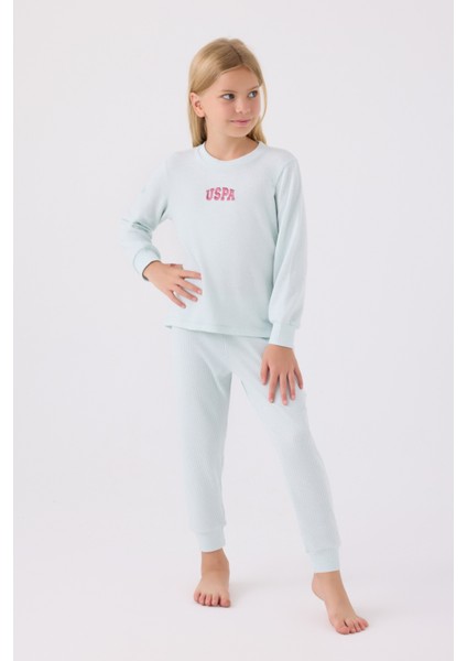 Kız Çocuk Su Yeşili Pijama Takım 50299774-VR048