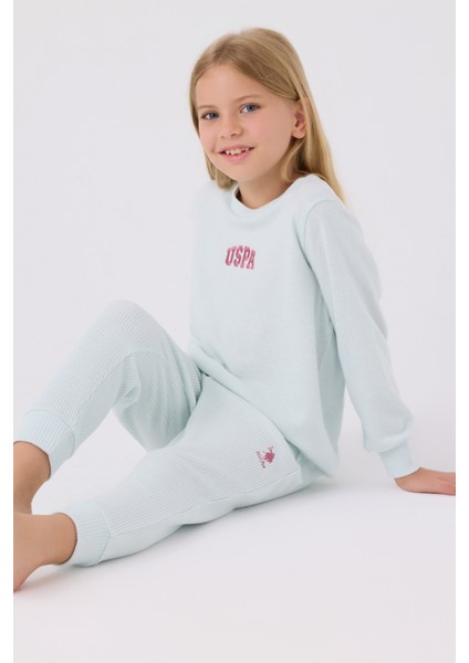 Kız Çocuk Su Yeşili Pijama Takım 50299774-VR048