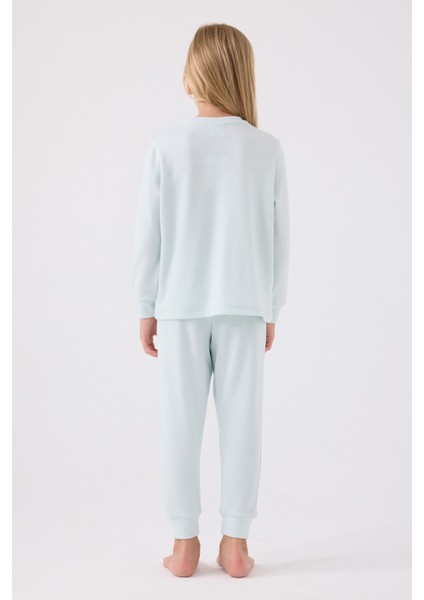 Kız Çocuk Su Yeşili Pijama Takım 50299774-VR048