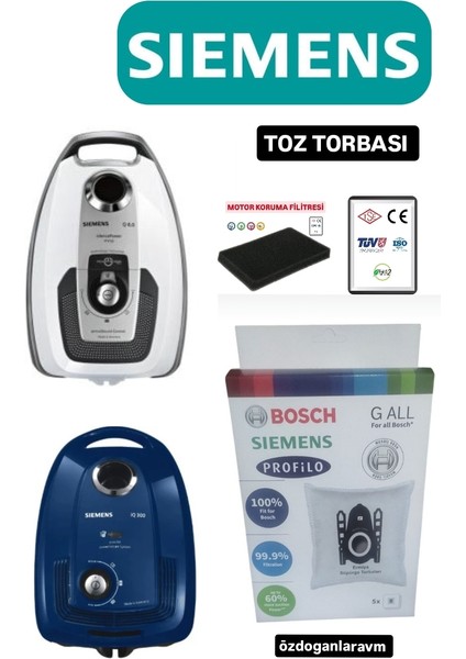 Siemens Elektrik Süpürgesi Toz Torbası 5 Adet