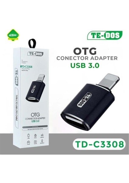 Lightning To USB iPhone iPad Uyumlu Flash Bellek Bağlantı Aparatı Adaptörü Mini Otg C3308