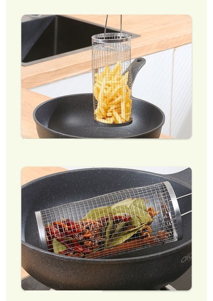 Çelik 20,6 cm Silindir Izgara Mangal Mısır Sebze Patates Kafesi Izgara CIN861 indirimleri