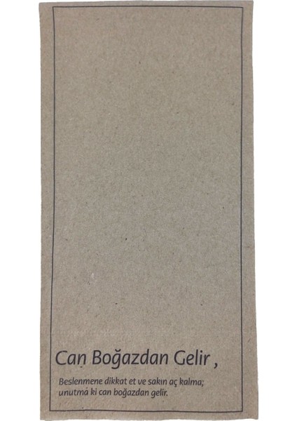 Organik Kraft 40X40 Sunum Peçetesi "can Boğazdan Gelir" 1200 Adet modelleri