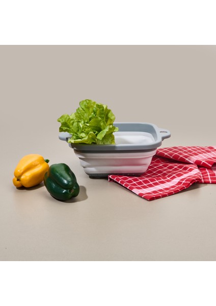 Qlux Akordeon Kare Süzgeç - Gri