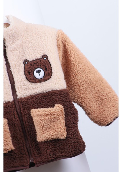 Teddy Ayıcıklı Astarlı Çocuk Polar Mont