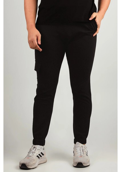 Erkek Bel ve Paça Lastikli Kargo Cepli Alt Eşofman