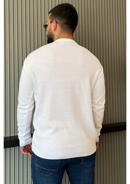 Erkek Bisiklet Yaka Ön Düğme Detaylı Triko Kazak P-00007555 modelleri