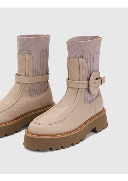 Wallace Hakiki Deri Kadın Krem Bot fiyatları