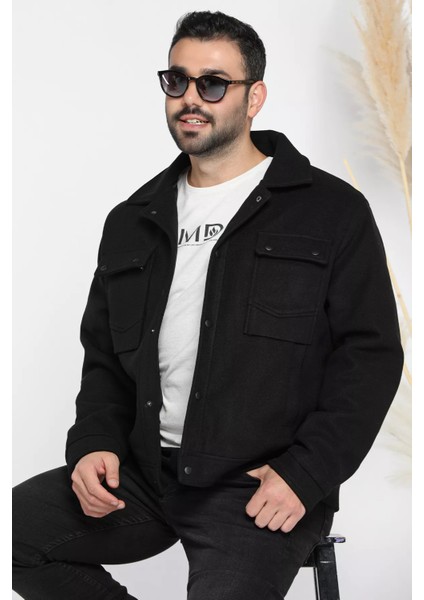 Ön Çıtçıtlı Erkek Kaşe Mont modelleri