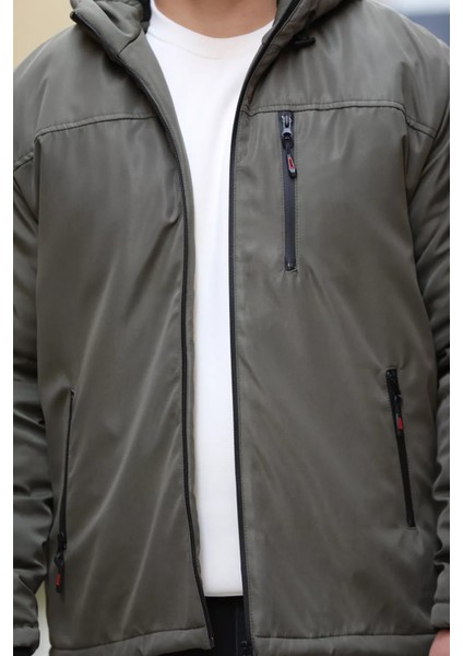 Kapüşonlu Softshell Erkek Mont
