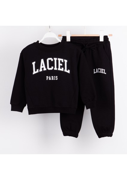 Çocuk Laciel Paris Siyah Unisex Altüst Eşofman Takım modelleri