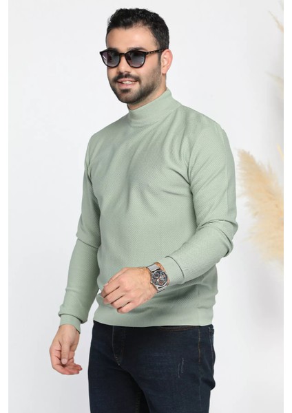 Yarım Balıkçı Yaka Erkek Triko Kazak P-00013853