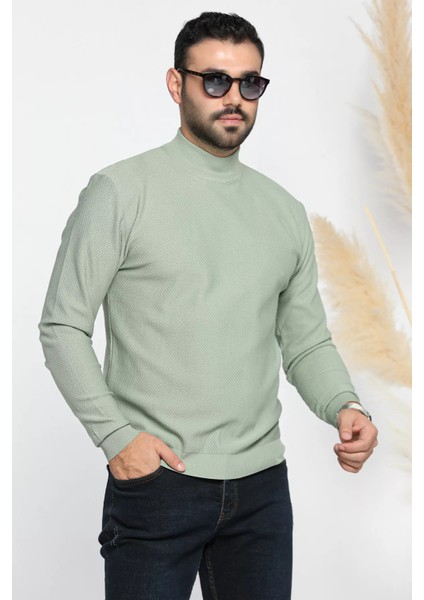 Yarım Balıkçı Yaka Erkek Triko Kazak P-00013853