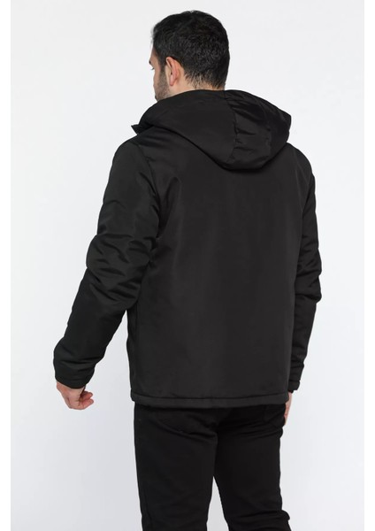 Kapüşonlu Softshell Erkek Mont