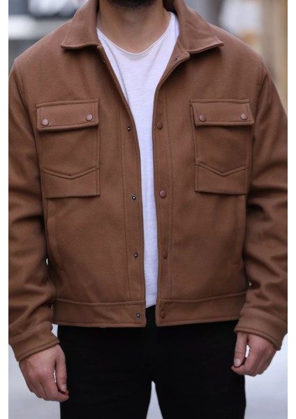 Ön Çıtçıtlı Erkek Kaşe Mont modelleri